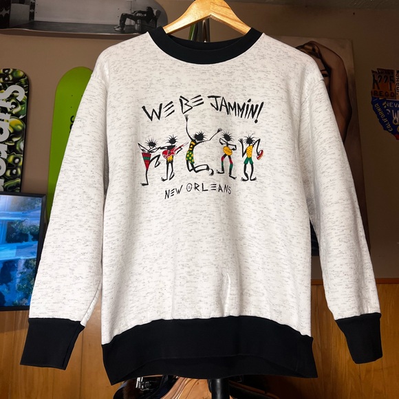 Vintage 1990s We Be Jammin! Graphic T Shirt/Streetwear/ Graphic music Crewneck - Picture 1 of 6